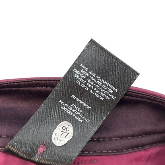 Aritzia Babaton Command Cropped Pants Trouser Vegan Faux Leather Purple Size 0 - Picture 11 of 11